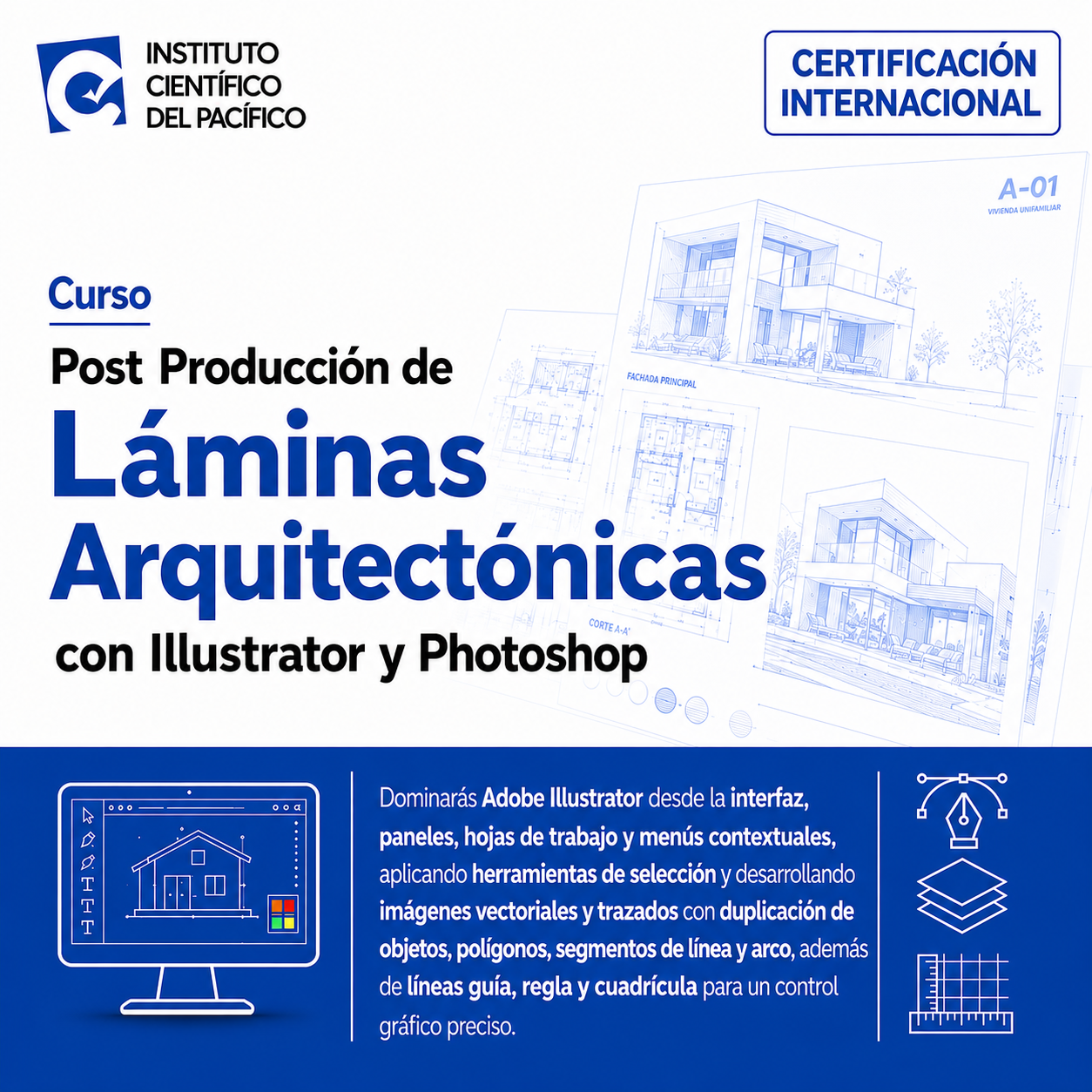 Curso Post Producción de Láminas Arquitectónicas con Illustrator y Photoshop